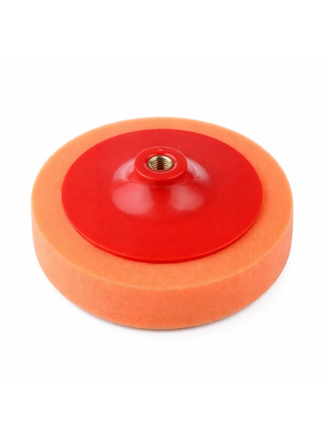 وسادة تلميع إسفنجية مقاس 7 بوصات، مصنوعة من رغوة عالية الكثافة مع قاعدة بلاستيكية وخيط نحاسي، مناسبة لآلات تلميع السيارات، للتشميع والتلميع والتنعيم وتصحيح الطلاء وتفاصيل هيكل السيارة، مجموعة أدوات لتطبيق الشمع ومواد التلميع باستخدام آلة التلميع الدوارة. - Image 1